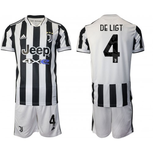 Juventus Dres Matthijs de Ligt 4 Dječji Domaći 2021/22 Kratkih Rukava Juventus Dres Matthijs de Ligt 4 Dječji Domaći 2021/22 Kratkih Rukava